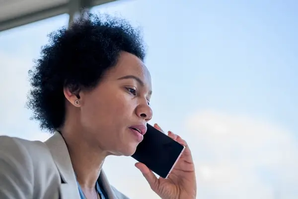 Woman talking on a mobile phone